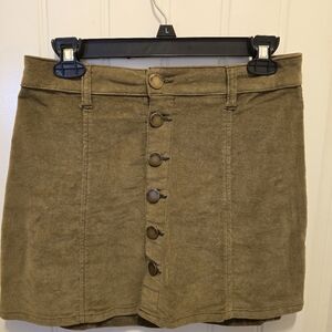 CP Jeans Courdory Skirt Olive Green